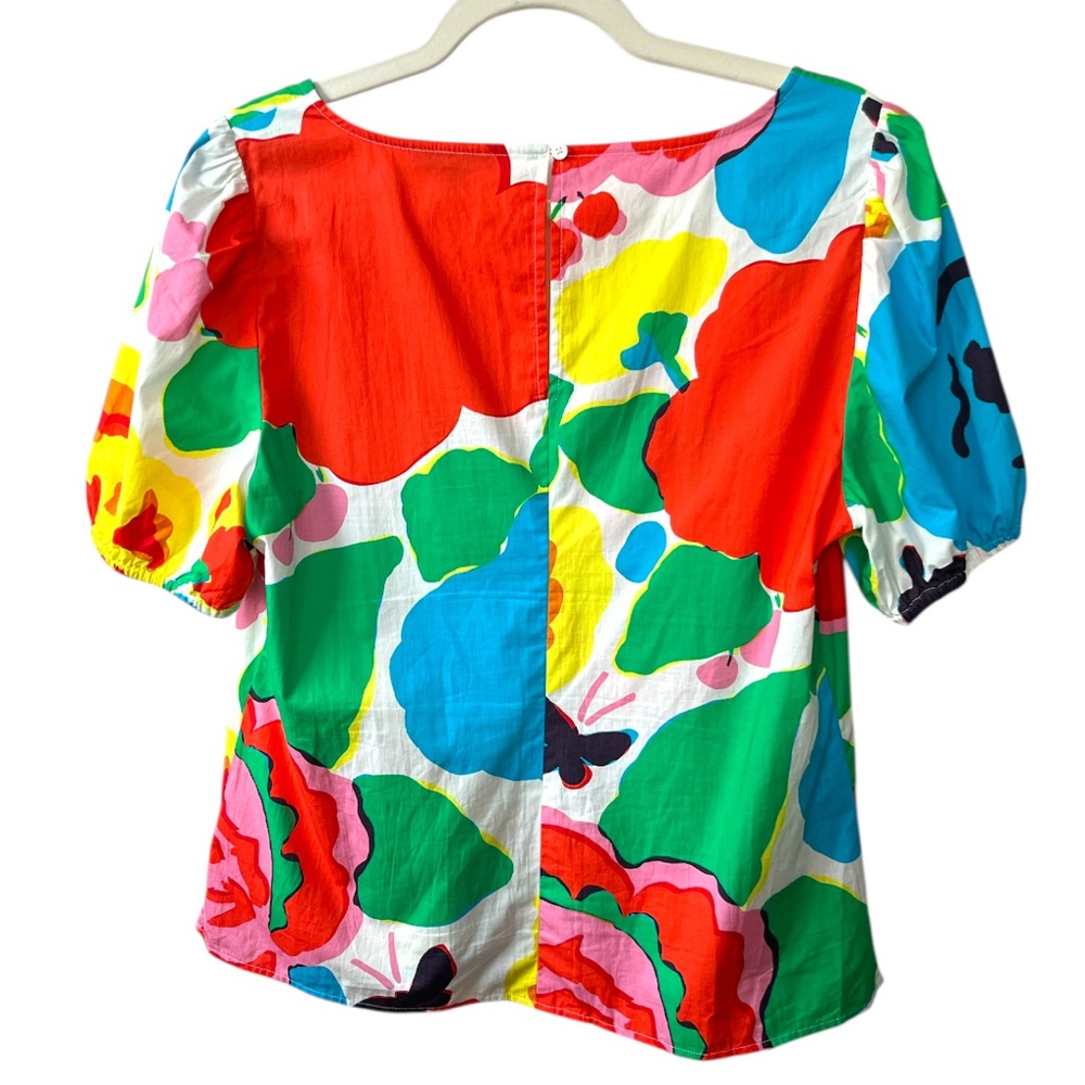 J. Crew Pink Puff Sleeve Blouse - Picture 3 of 9
